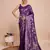Lavender Weaving Copper Jari Handloom Silk Ethnic Ceremonial Saree For Rich Looks