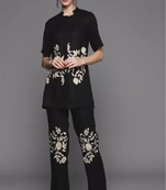 Rayon embroidery work co-ord set