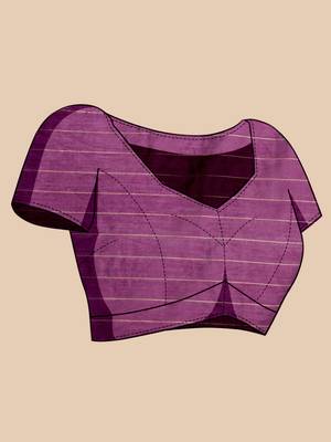 Purple Ethnic Woven Parttern And Bandhani Printed Rajasthani Traditional Cotton c Saree 4