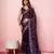  And Graceful Burberry Silk c Wine Girlish Sequins Work Partywear Saree