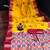 Special festive wear saree in yellow colour dola silk fabric with wevon designer
