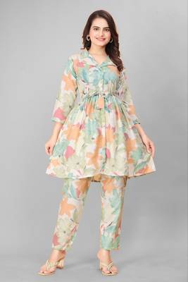 Rayon floral print co-ord set 1