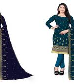 Manvaa women's unstitched dress material combo 