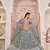 Mesmerizing Grey Butterfly Net White Cotton Thread Zari Sandwich Sequence Work Lehenga Choli For Wedding