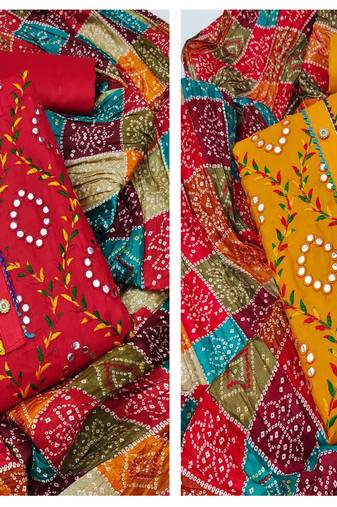 Manvaa women's unstitched dress material combo 