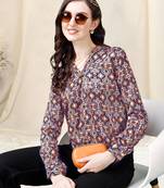 Navy blue mustard geometric print golden show button satin stiched Shirt