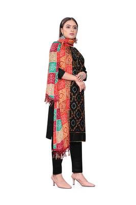 Manvaa Women'S stylish Black And Green Color EmbroideredCombo Dress Material 4