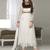 White Embroidered Net Anarkali Suits