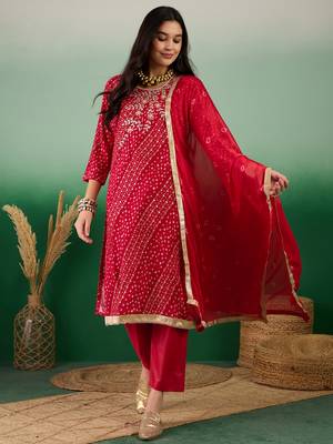 Beautifully embroidered marooncolour jam cotton fabric smart partywear ethnic suit 1
