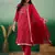 Beautifully embroidered marooncolour jam cotton fabric smart partywear ethnic suit