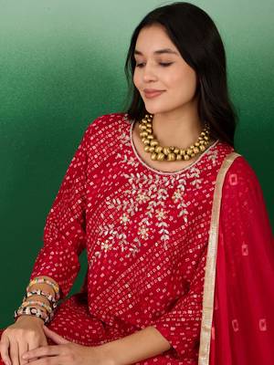 Beautifully embroidered marooncolour jam cotton fabric smart partywear ethnic suit 3