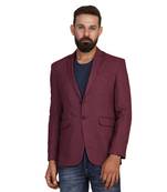 Men suede maroon blazer