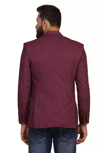 Men suede maroon blazer