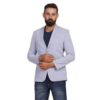 Tahvo men suede blue blazer 1
