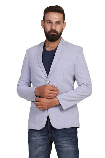 Tahvo men suede blue blazer