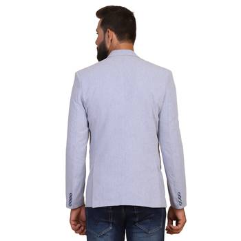 Tahvo men suede blue blazer 2
