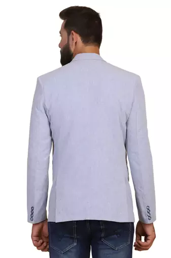 Tahvo men suede blue blazer