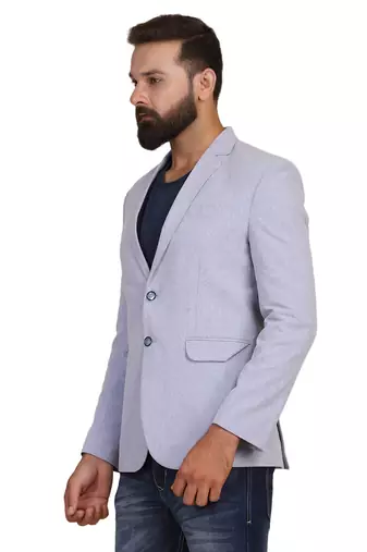 Tahvo men suede blue blazer