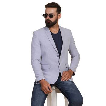 Tahvo men suede blue blazer 4