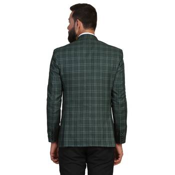 Tahvo men tweed green check blazer 3