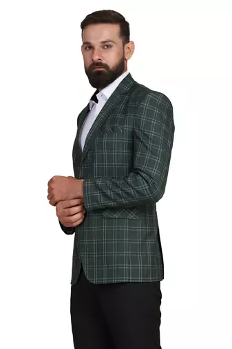 Tahvo men tweed green check blazer