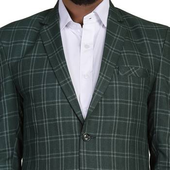 Tahvo men tweed green check blazer 5