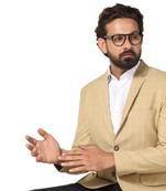 men beige checks blazer