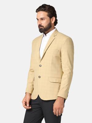 men beige checks blazer 2