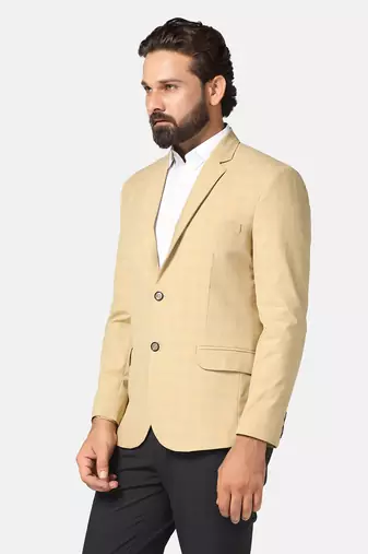 men beige checks blazer