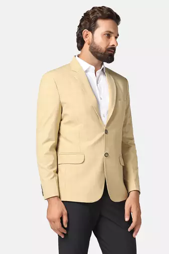 men beige checks blazer