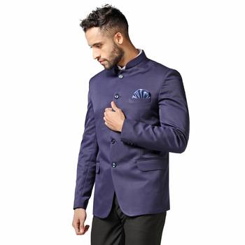 Tahvo men blue bandhgala blazer 2