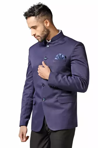 Tahvo men blue bandhgala blazer