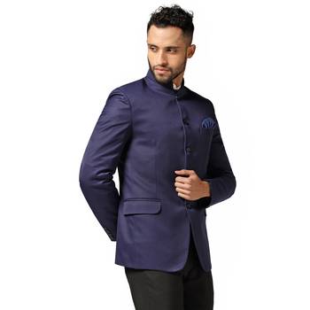 Tahvo men blue bandhgala blazer 3
