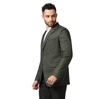 Tahvo men green suede blazer 3