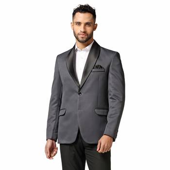 Tahvo men grey tuxedo blazer 1
