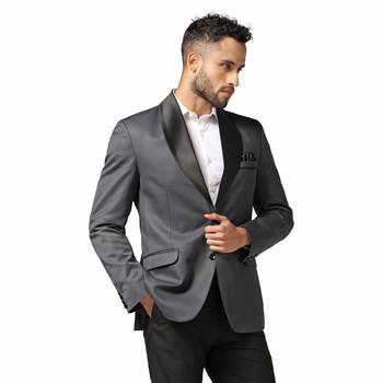 Tahvo men grey tuxedo blazer 3