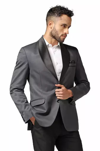 Tahvo men grey tuxedo blazer