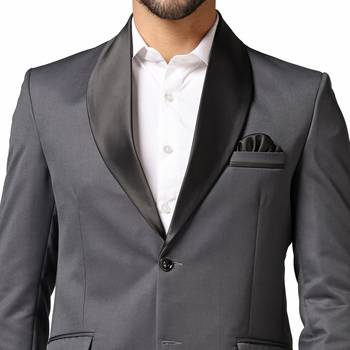 Tahvo men grey tuxedo blazer 4