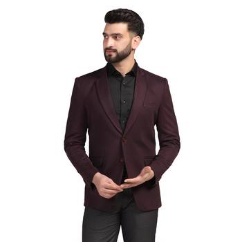 Tahvo men maroon strechable blazer 1