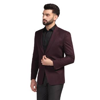 Tahvo men maroon strechable blazer 2