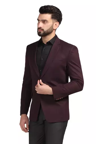 Tahvo men maroon strechable blazer