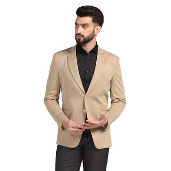 Tahvo men beige strechable blazer 1