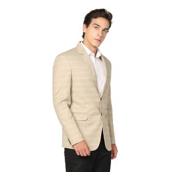 men beige checks blazer 2