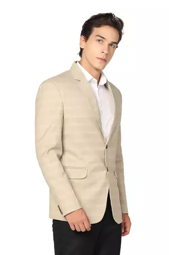 men beige checks blazer