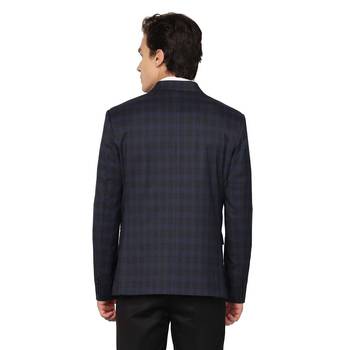 men blue checks blazer 4
