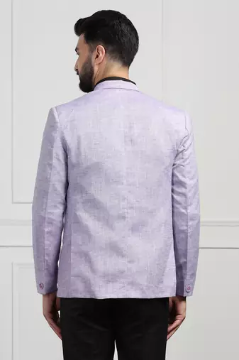 men linen Purple blazer