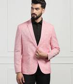 Men linen pink blazer