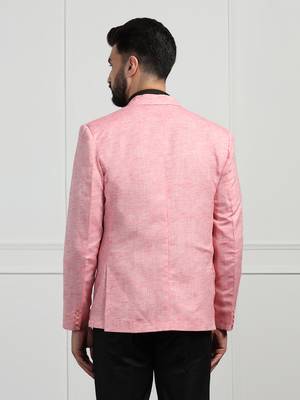Men linen pink blazer 4