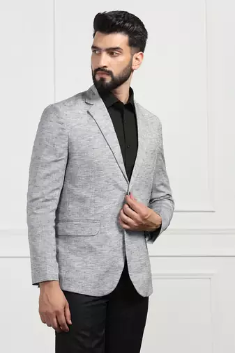 Men linen grey blazer