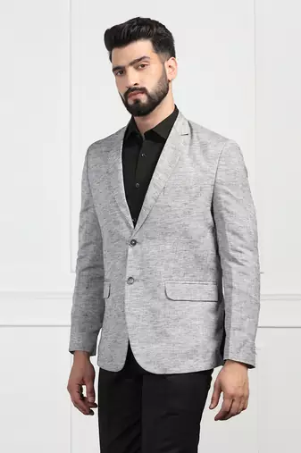 Men linen grey blazer